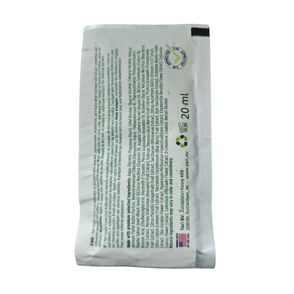 Muestra Yari Green Curls Curl Activador Sulfate Free 20ml - 1